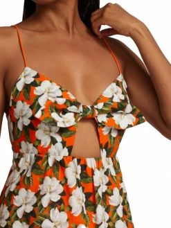 Alice + Olivia Melvina Floral Tie-Front Cut-Out Minidress 14 Alice + Olivia Melvina Floral Tie-Front Cut-Out Minidress -Alice + Olivia Sales unnamed file 803