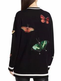 Alice + Olivia Bradford Butterfly Embroidered Cardigan -Alice + Olivia Sales unnamed file 81