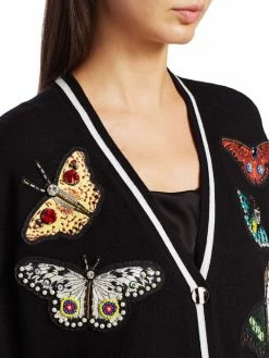 Alice + Olivia Bradford Butterfly Embroidered Cardigan -Alice + Olivia Sales unnamed file 82
