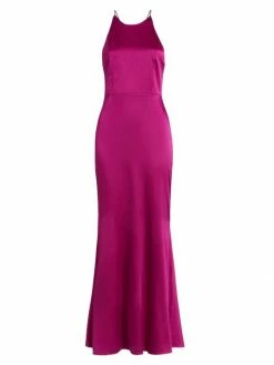 Alice + Olivia Samia Stretch Silk Gown Raspberry -Alice + Olivia Sales unnamed file 829