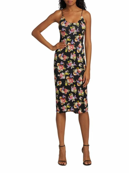 Alice + Olivia Delora Fitted Floral Midi-Dress 4 Alice + Olivia Delora Fitted Floral Midi-Dress - Image 2