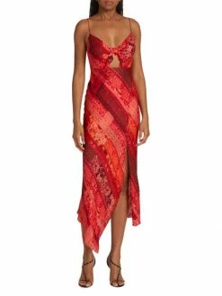 Alice + Olivia Harmony Asymmetric Midi-Dress -Alice + Olivia Sales unnamed file 886