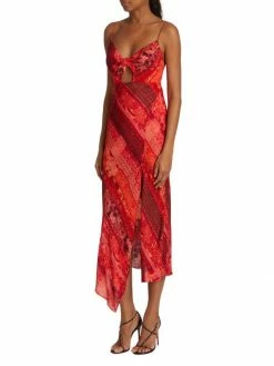 Alice + Olivia Harmony Asymmetric Midi-Dress -Alice + Olivia Sales unnamed file 888