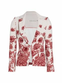 Alice + Olivia Mya Floral Jacquard Blazer