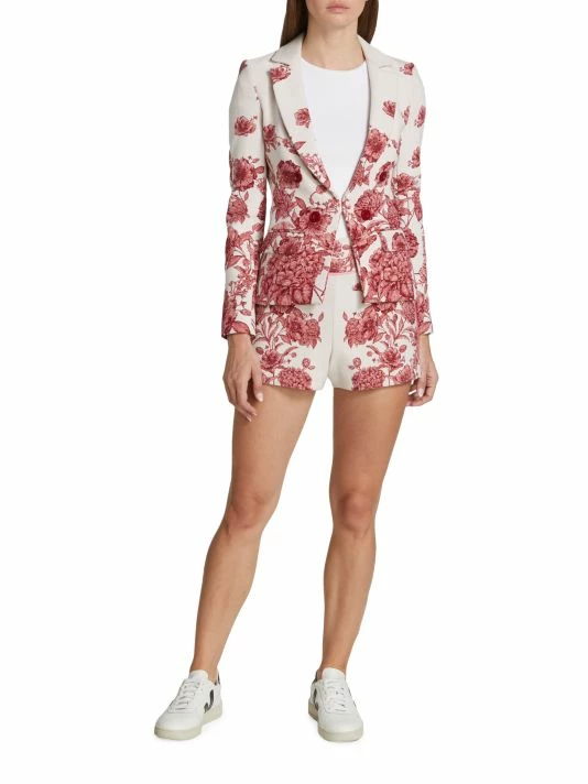 Alice + Olivia Mya Floral Jacquard Blazer 4 Alice + Olivia Mya Floral Jacquard Blazer - Image 2