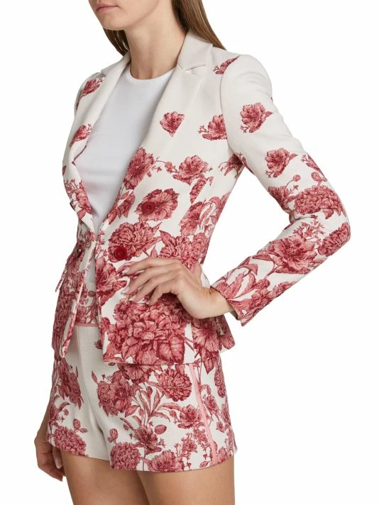 Alice + Olivia Mya Floral Jacquard Blazer 6 Alice + Olivia Mya Floral Jacquard Blazer - Image 4