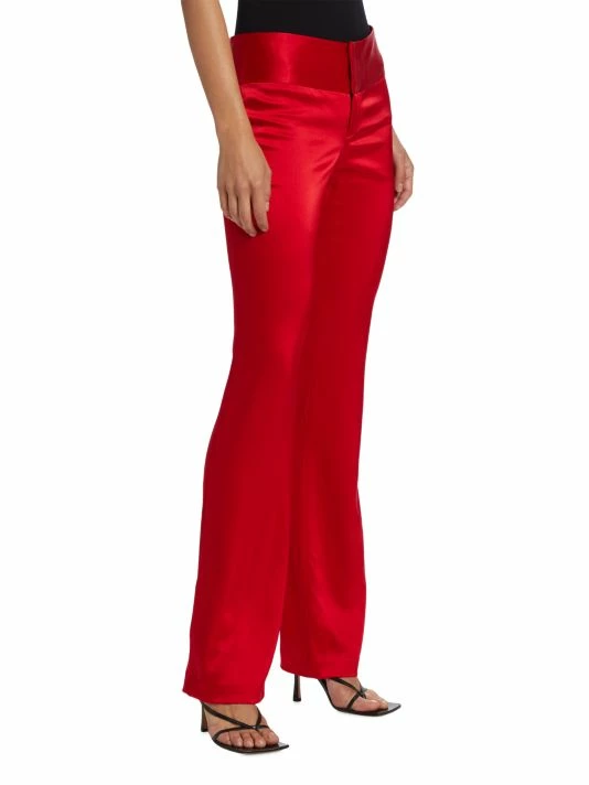 Alice + Olivia Olivia Flared Satin Pants 6 Alice + Olivia Olivia Flared Satin Pants - Image 4