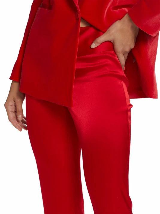 Alice + Olivia Olivia Flared Satin Pants 8 Alice + Olivia Olivia Flared Satin Pants - Image 6