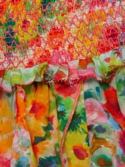 Alice + Olivia Jocelyn Smocked Ruffle Minidress -Alice + Olivia Sales unnamed file 974