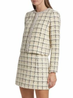 Alice + Olivia Kidman Embellished Tweed Jacket 12 Alice + Olivia Kidman Embellished Tweed Jacket -Alice + Olivia Sales unnamed file 978