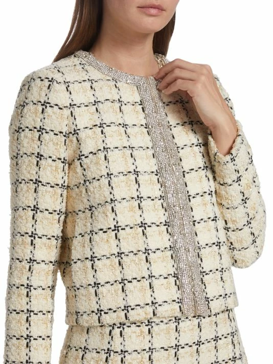 Alice + Olivia Kidman Embellished Tweed Jacket 8 Alice + Olivia Kidman Embellished Tweed Jacket - Image 6