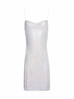 Alice + Olivia Harmony Chainmail Slip Dress
